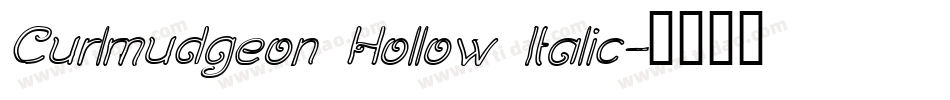 Curlmudgeon Hollow Italic字体转换